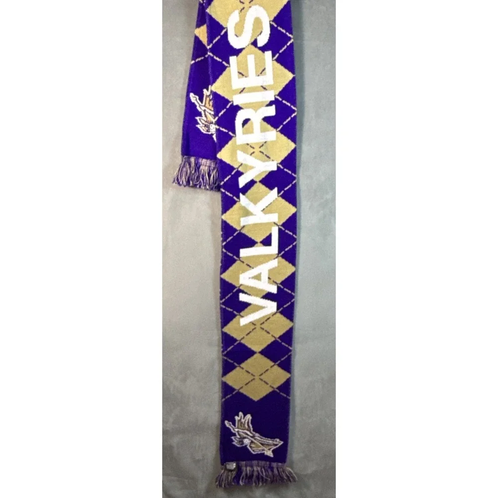 Ruffneck Unisex Converse University Valkyries Purple/Multi Scarf‎ Fringed